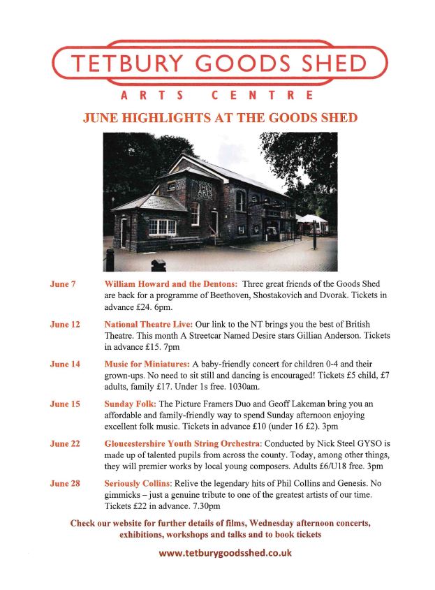 Tetbury Goods Shed June Highlights